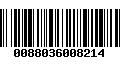 Código de Barras 0088036008214