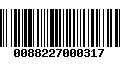 Código de Barras 0088227000317