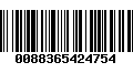 Código de Barras 0088365424754