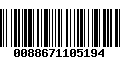 Código de Barras 0088671105194