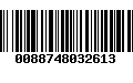 Código de Barras 0088748032613