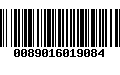 Código de Barras 0089016019084