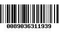 Código de Barras 0089036311939