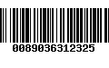 Código de Barras 0089036312325