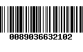 Código de Barras 0089036632102