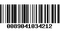 Código de Barras 0089041034212