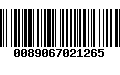 Código de Barras 0089067021265