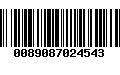 Código de Barras 0089087024543