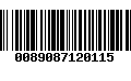 Código de Barras 0089087120115