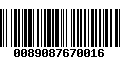 Código de Barras 0089087670016