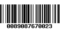 Código de Barras 0089087670023