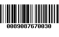 Código de Barras 0089087670030