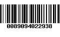 Código de Barras 0089094022938