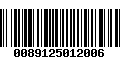 Código de Barras 0089125012006