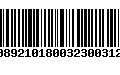 Código de Barras 00892101800323003127