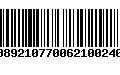 Código de Barras 00892107700621002409