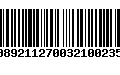 Código de Barras 00892112700321002350