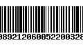 Código de Barras 00892120600522003288