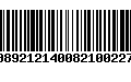 Código de Barras 00892121400821002277