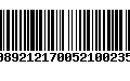 Código de Barras 00892121700521002356