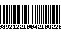 Código de Barras 00892122100421002200