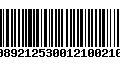 Código de Barras 00892125300121002105