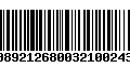 Código de Barras 00892126800321002435