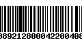 Código de Barras 00892128000422004088