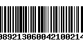 Código de Barras 00892130600421002143