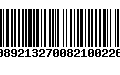 Código de Barras 00892132700821002267