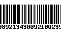 Código de Barras 00892134300921002358