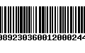 Código de Barras 00892303600120002448