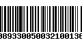 Código de Barras 00893300500321001366