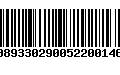 Código de Barras 00893302900522001468