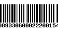 Código de Barras 00893306000222001549