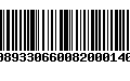 Código de Barras 00893306600820001400