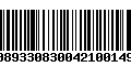 Código de Barras 00893308300421001493