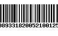 Código de Barras 00893318200521001256