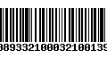 Código de Barras 00893321000321001395