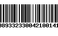 Código de Barras 00893323300421001416