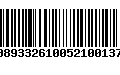 Código de Barras 00893326100521001371