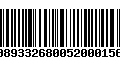 Código de Barras 00893326800520001562