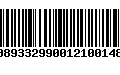 Código de Barras 00893329900121001484