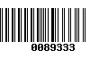 Código de Barras 0089333