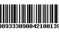 Código de Barras 00893330900421001395
