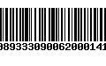 Código de Barras 00893330900620001417