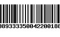 Código de Barras 00893333500422001881