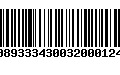 Código de Barras 00893334300320001247