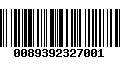 Código de Barras 0089392327001
