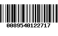 Código de Barras 0089540122717